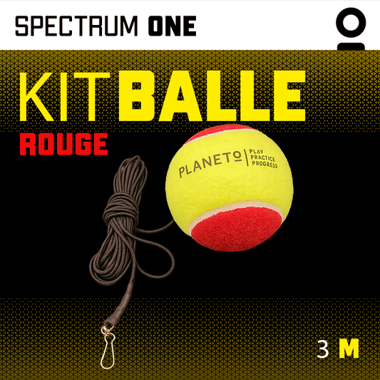 Kit Balle Élastique Rouge | Planeto – Entraînement Tennis Solo