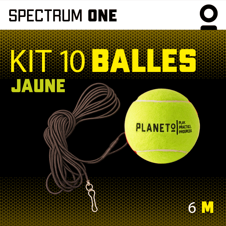 Kit Balle Élastique Jaune | Planeto – Entraînement Tennis Solo