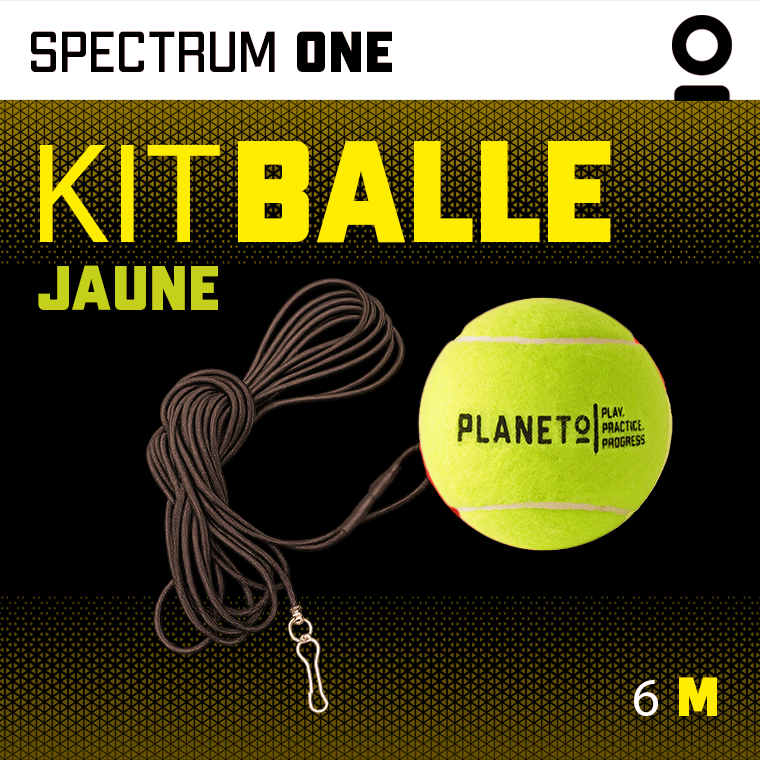 Kit Balle Élastique Jaune | Planeto – Entraînement Tennis Solo