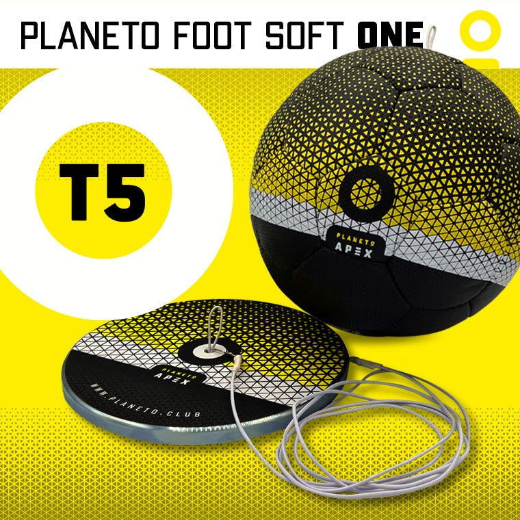PLANETO FOOT SOFT - Kit d'entrainement football innovant / Ballon qui revient seul / Planeto Educatif Academy Offerte + de 100 exercices à la maison