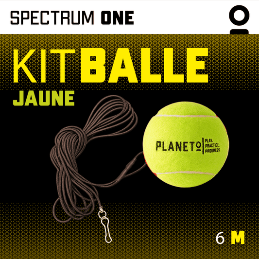 Kit Balle Élastique Jaune | Planeto – Entraînement Tennis Solo - Planeto Kit Balle Élastique Jaune | Planeto – Entraînement Tennis Solo - Planeto | Ballon retour Kit d’entraînement de Tennis