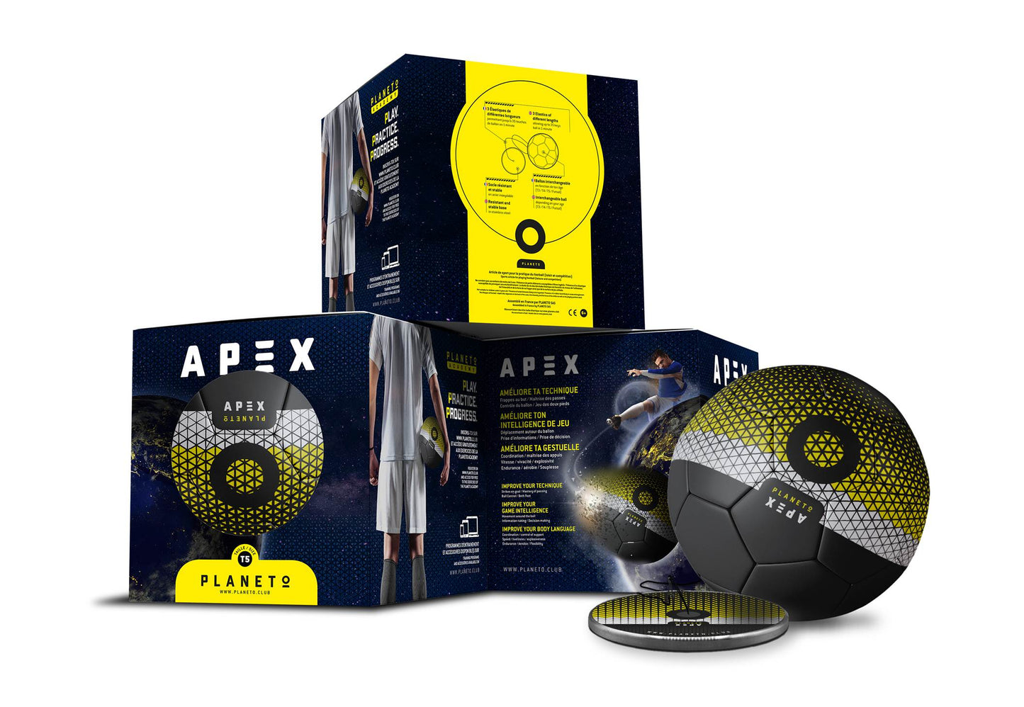 PLANETO FOOT PRO - le ballon des grandes ambitions - S'entraîner tout seul et performer sur tous les facteurs de performance au Football -