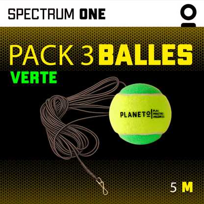 Kit Balle Élastique Verte | Planeto – Entraînement Tennis Solo