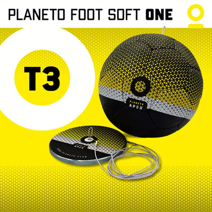 PLANETO FOOT SOFT - Kit d'entrainement football innovant / Ballon qui revient seul / Planeto Educatif Academy Offerte + de 100 exercices à la maison