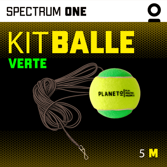 Kit Balle Élastique Verte | Planeto – Entraînement Tennis Solo - Planeto Kit Balle Élastique Verte | Planeto – Entraînement Tennis Solo - Planeto | Ballon retour Kit d’entraînement de Tennis