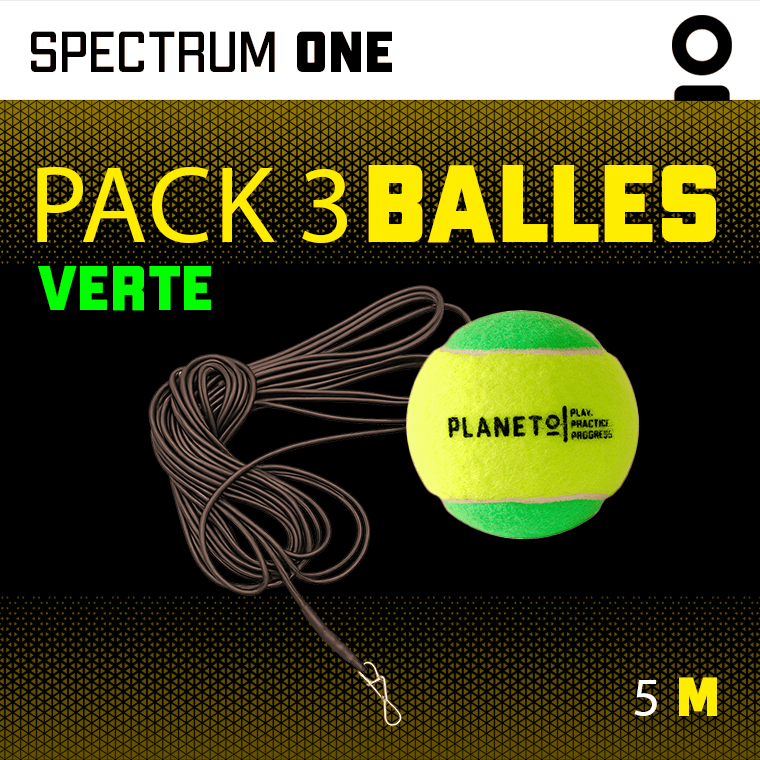 Kit Balle Élastique Verte | Planeto – Entraînement Tennis Solo - Planeto Kit Balle Élastique Verte | Planeto – Entraînement Tennis Solo - Planeto | Ballon retour Kit d’entraînement de Tennis